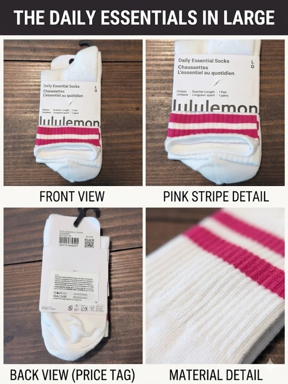 🍋 Lululemon Performance & Essential Sock Bundle – NWT - 5 pair